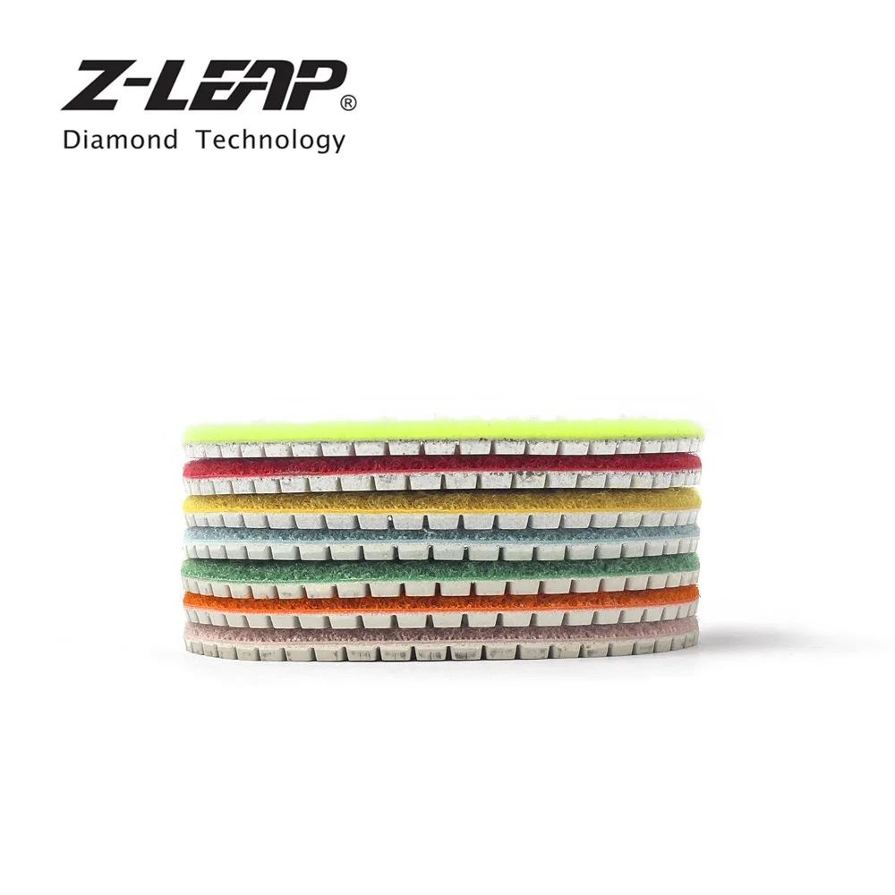Z-LEAP 4 дюйма 6 шт. Алмазные полировальные колодки смолы Бонд 100 мм мраморные диски