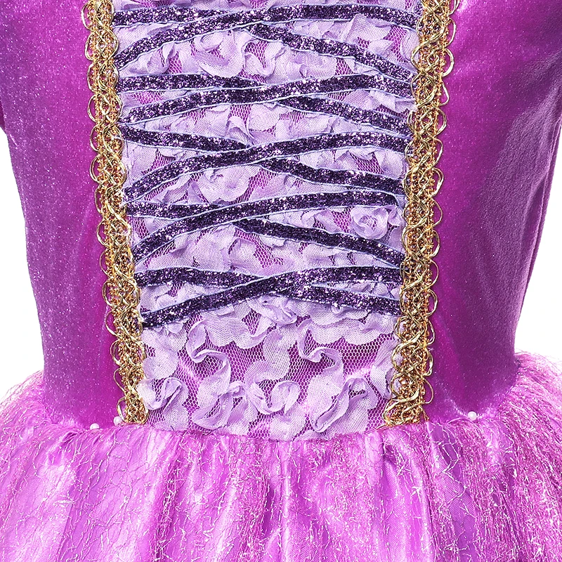 Girl Fancy Cosplay Rapunzal Dress Children Purple Princess Costume Kids Masquerade Birthday Party Halloween Dresses Ball Gown | Детская