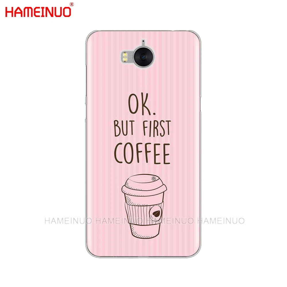 HAMEINUO кофейное время розовый сотовый телефон чехол для huawei honor 3C 4X 4C 5C 5X 6 7 Y3 Y6 Y5 2 II
