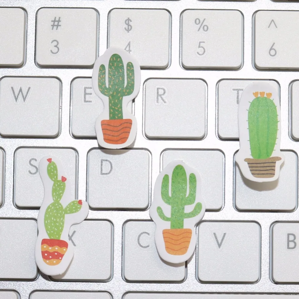 

Plant flower Cute cactus paper stickers re-use environmentally friendly convenience stickers