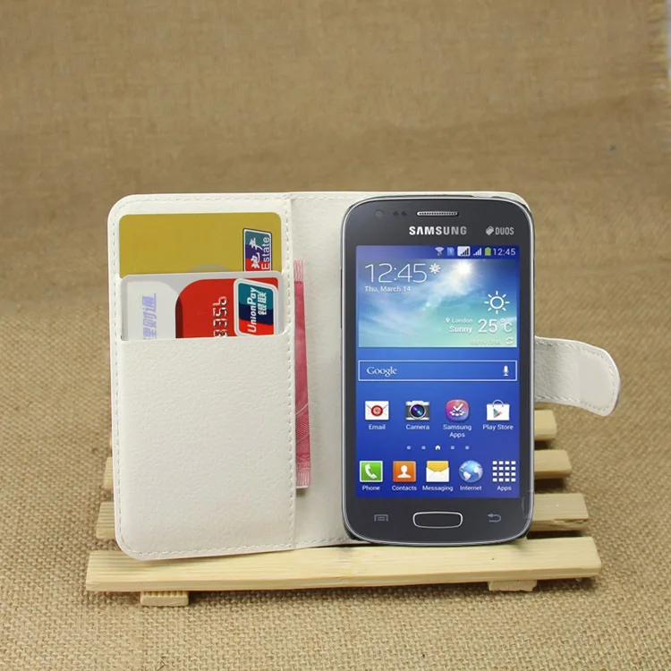 Luxury Litchi Book Style PU Leather Wallet Case For Samsung Galaxy Ace 3 S7270 S7272 S7275 With Stand Capa Celular | Мобильные