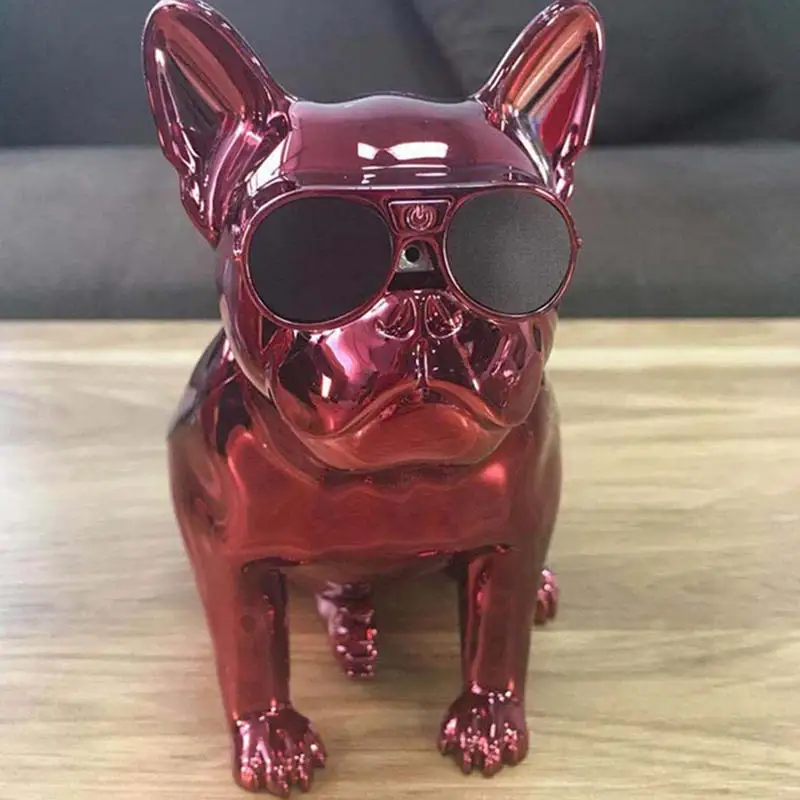 GYKZ Bulldog Bluetooth колонки 3,5 аудио соединение TF карта металлический портативный громкоговоритель коробка 8 Вт 10 м ссылка сабвуфер колонки - Цвет: Зеленая трава
