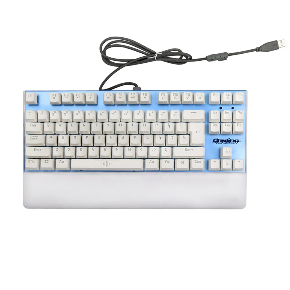 VOBERRY RGB светодиодная подсветка Проводная USB клавиатура светящаяся 104 клавиши