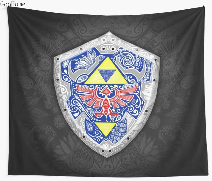 Zelda Link Shield настенный гобелен пляжное полотенце одеяло коврик для пикника йоги