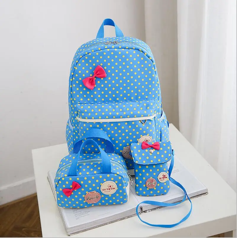 Light Blue Школьный рюкзак для детей, сумки 3 шт./компл. школьные сумки для девочек, женские школьные сумки, школьные рюкзаки для девочек-подростков, с изображением милой бабочки Детские рюкзаки - Цвет: Light Blue