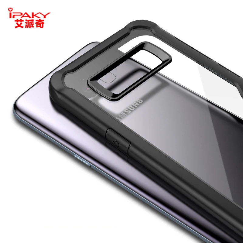 IPaky чехол для Samsung Galaxy S8 Plus гибридный мягкий силиконовый рамки жесткий прозрачный