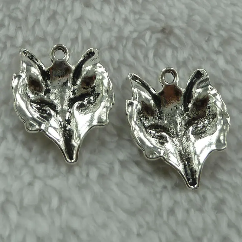 100 шт. античные серебряные подвески с волком 28x23 мм #3241|silver wolf charm|wolf charmcharm charm |