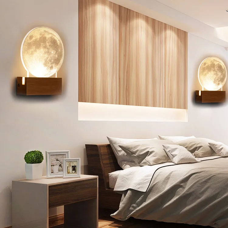 3D акриловый настенный светильник, светодиодный светильник с изображением деревянных галактик, одуванчиков, Луны, ночной Светильник для спальни, коридора, антимоскитная лампа Lumiaria