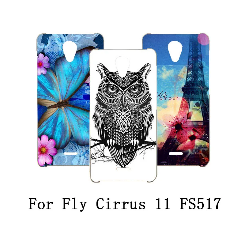 Чехол с изображением цветов тигра Совы Эйфелевой башни для fly fs517, чехол из ТПУ с рисунком для Fly Cirrus 11 FS517 FS 517