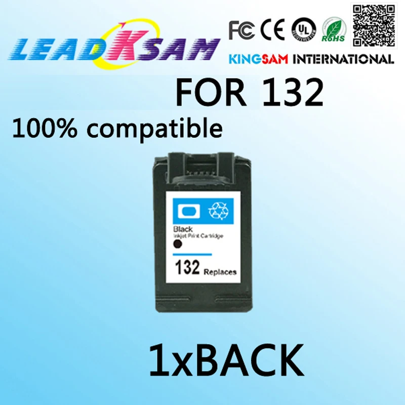 1x чернильный картридж совместим с hp132 для 132 Officejet 6213 5443 D4163 Photosmart 2573 C3183 D5163 1513