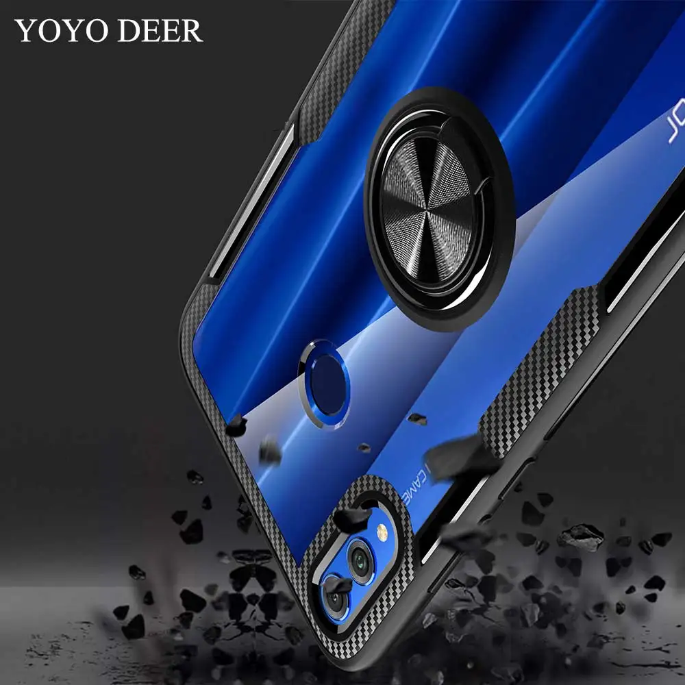 YOYODEER Прозрачный чехол для телефона huawei Honor 8X автомобильный держатель Магнитный