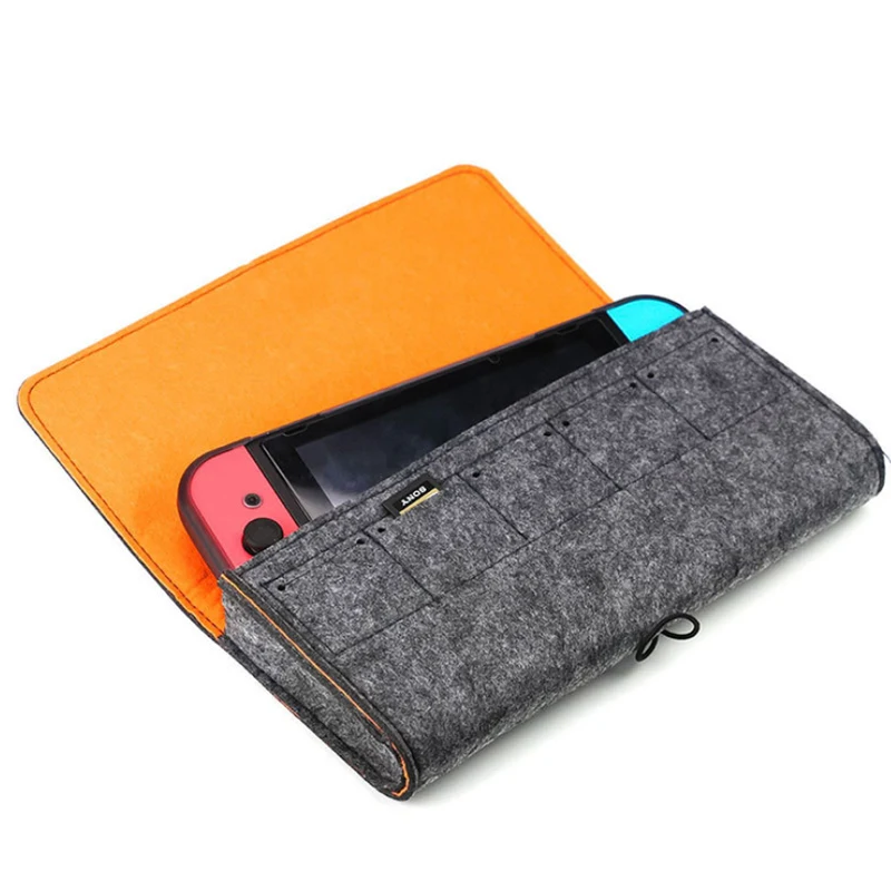 Dark Grey Сумка для хранения для консоли nintendo Switch Pika Чехол Прочный чехол для nintendo NS Switch игровая консоль Войлок сумка аксессуары - Цвет: Dark Grey