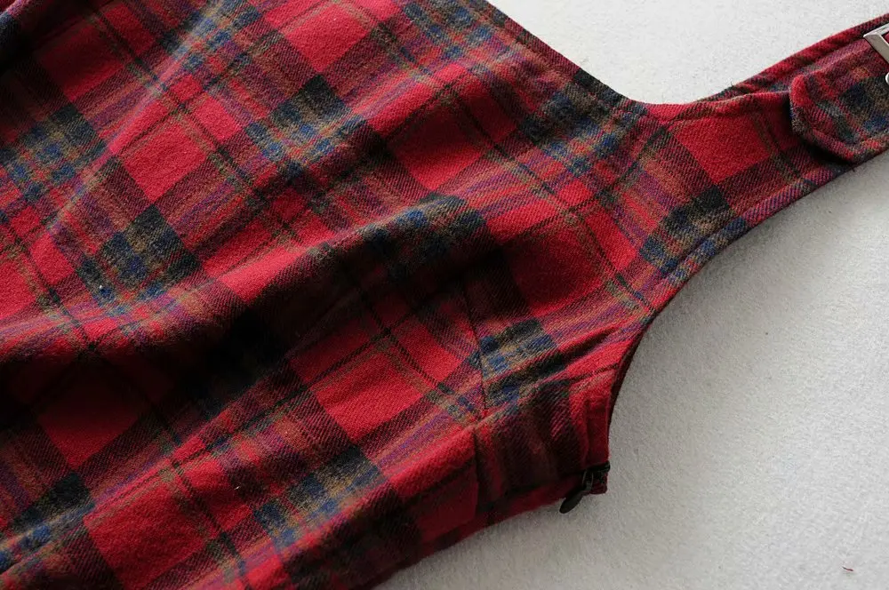 Bazaleas 2019 уличная шотландская Красная оболочка для женщин vestido регулируемый ремень