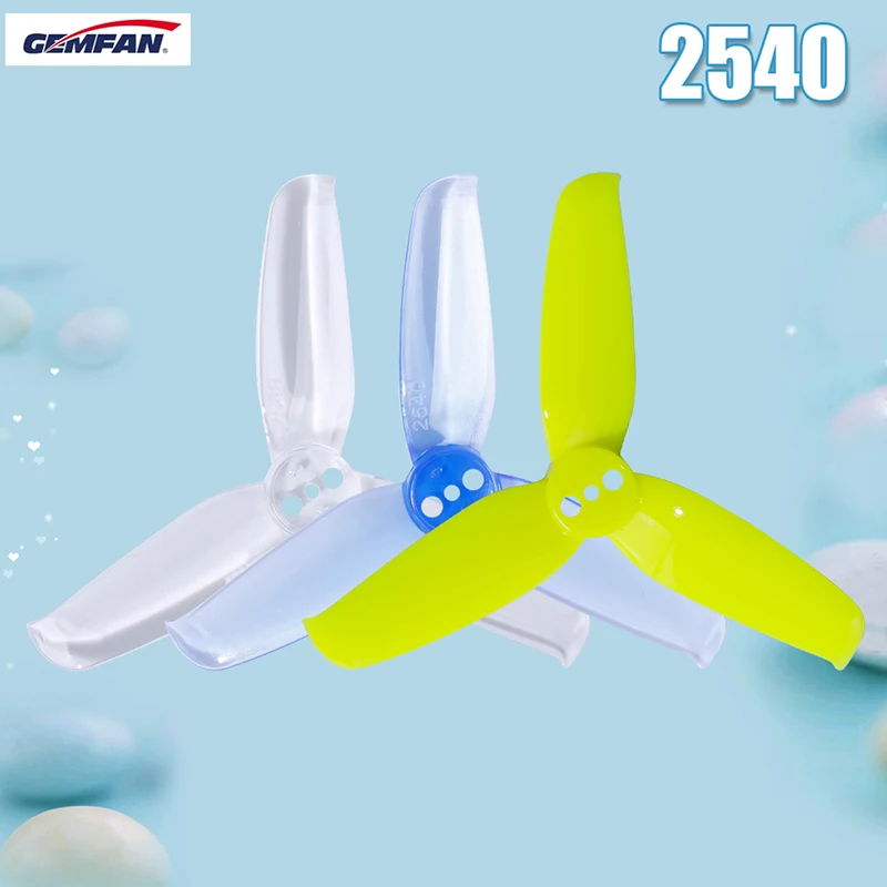 Gemfan Flash 2540 2 5 дюймов с тремя лезвиями/3 лезвия Лопасти пропеллера 1 5mm монтажное