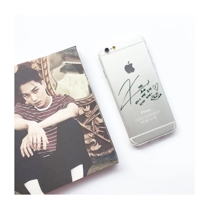 BZWGL брендовый EXO K чехол для телефона KAI signature iPhone 5S 6 7 8 Plus X tpu прозрачный мягкий samsung