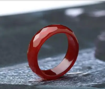 Lovers a natural JADESt carved red finger ring fine men and women children jewelry present four optional tail | Украшения и