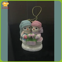 3d twins snowman wreath silicone mould christmas decoration aromatherapy gypsum candle silicone mold
