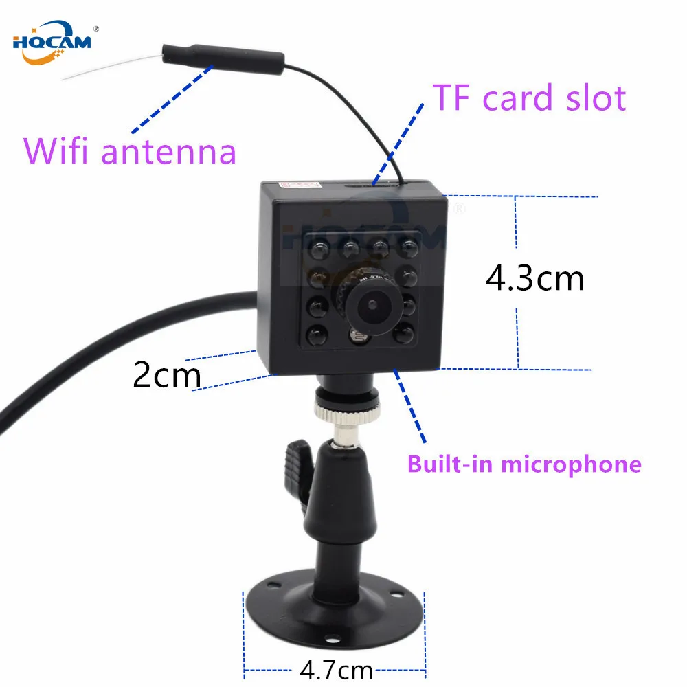 HQCAM WIFI TF слот 720P 960P 1080P Внутренняя Onvif 2 1 Беспроводная ip камера невидимая 10 шт. 940nm IR