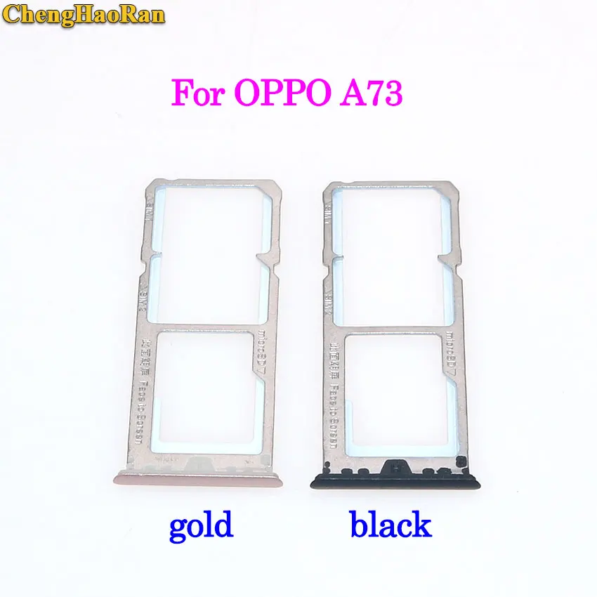 ChengHaoRan для OPPO A73 лоток sim карты Miscro S D tf карт слот держатель карты|Соединители| |