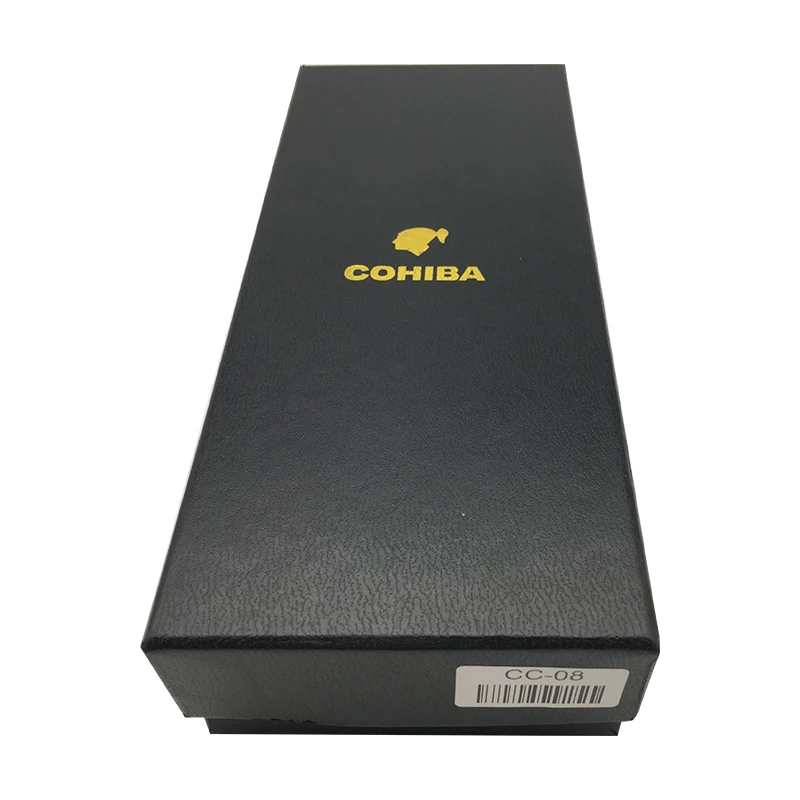 Хорошее качество COHIBA роскошный черный цвет глянцевый деревянный ящик для сигар может держать 3 сигареты