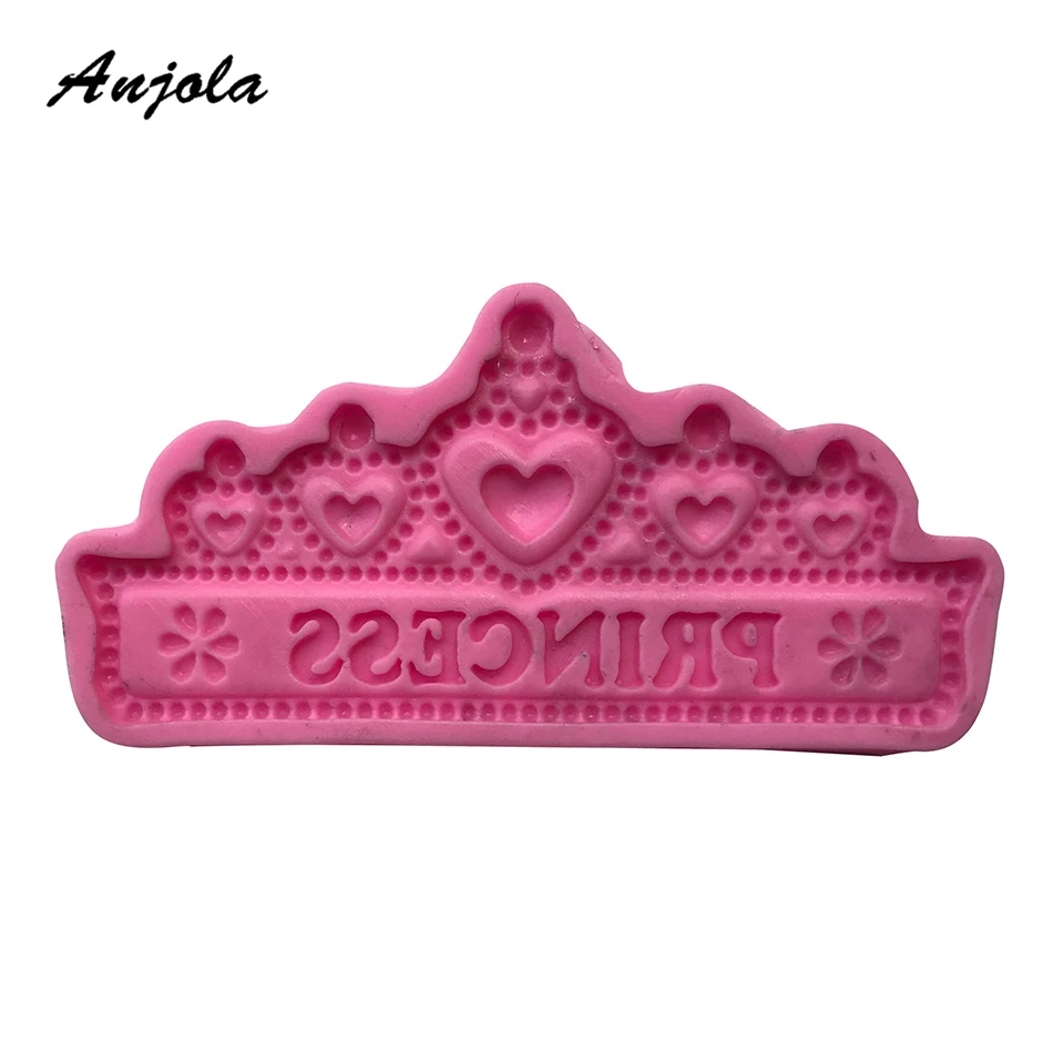 Anjola Новый корона литья силиконовая форма 3D стерео Силиконовые Помады Торта DIY