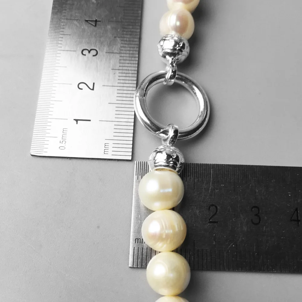 Ожерелье из бусин подвеска пресноводного жемчуга украшение стерлингового