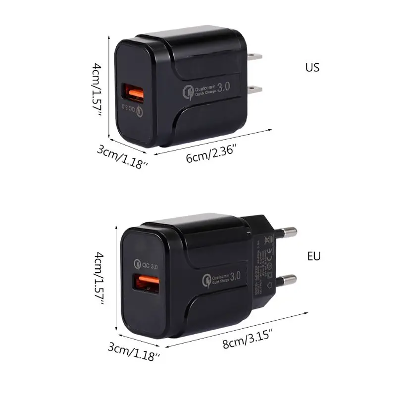 18 Вт Быстрая зарядка 3 0 USB настенное зарядное устройство Зарядка адаптер для Sony LG