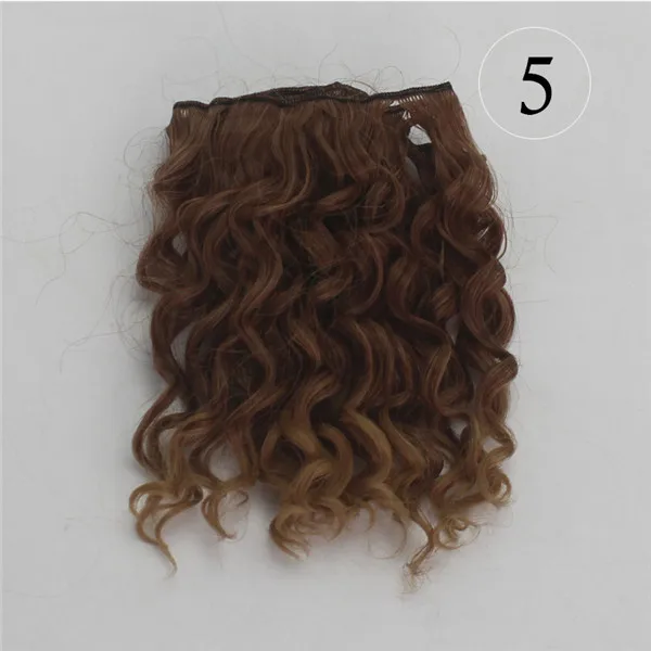 Color 05 15 см кукольные волосы для 1/3 1/4 1/6 BJD diy кукла натуральные волнистые кукольные парики деревья молочный Шелковый парик термостойкие высокотемпературные кукольные волосы - Цвет: Color 05