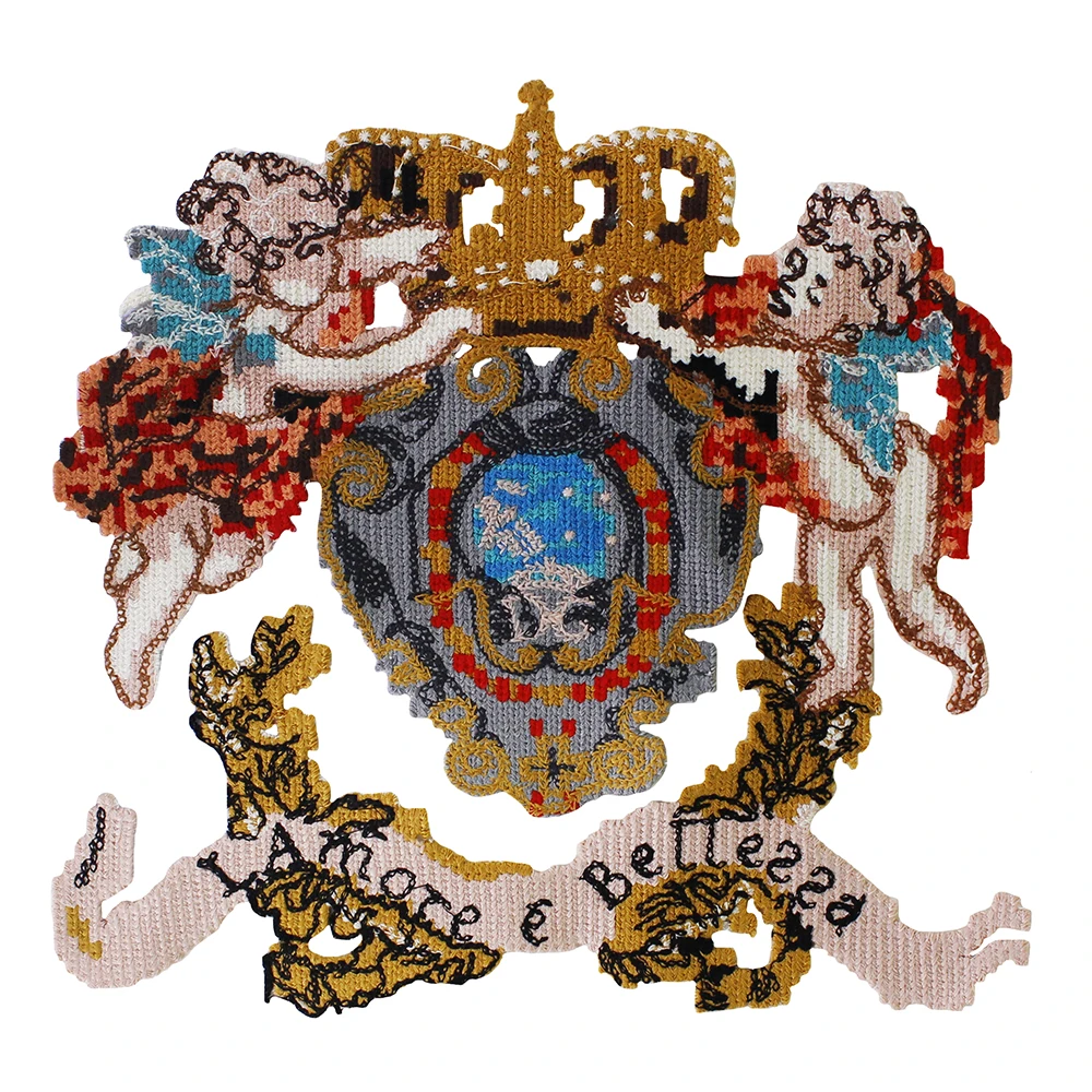 Fashion Brand Angel Crown Badges Embroidery Applique Cross stitch Patches for Garment Decorated Sewing Supplies A64 | Дом и сад