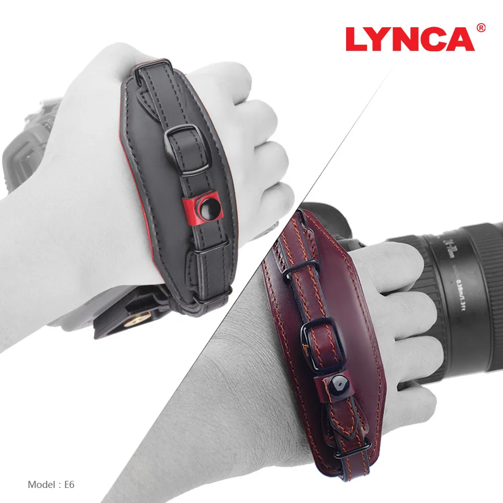 

LYNCA Leather Strap Camera Hand Grip Wrist Strap Belt with Quick Release Screw for Canon Nikon Pentax SLR DSLR Cameras strap