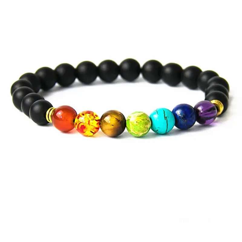 Лидер продаж! Модный натуральный лавовый камень 8 мм Энергия вулкана чакра