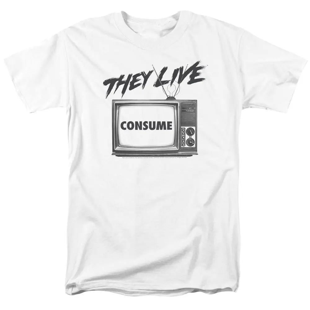 Мужская футболка унисекс модная всех размеров Повседневная с надписью They Live Movie TV