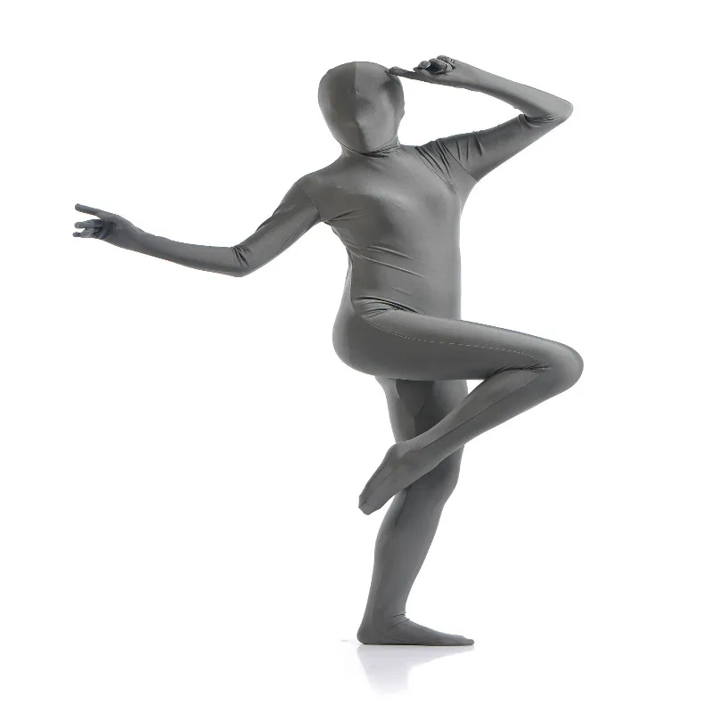 gray Взрослый костюм Zentai из лайкры на все тело, на заказ, для Хэллоуина, для женщин, вторая кожа, облегающие костюмы, спандекс, комбинезон из лайкры, костюмы для косплея - Цвет: gray
