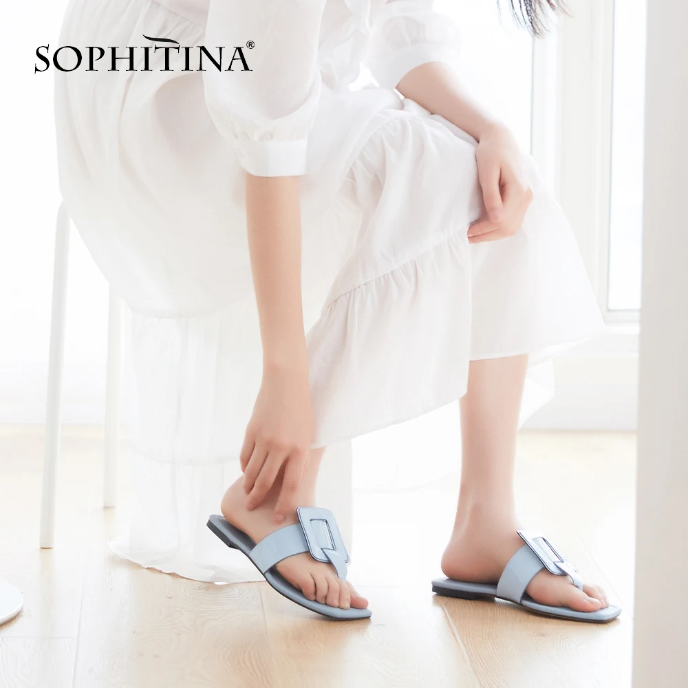 SOPHITINA/стильные женские босоножки высокого качества из натуральной кожи