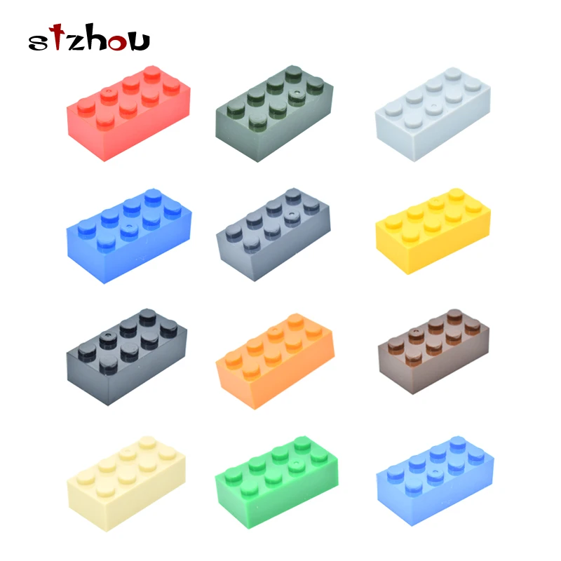 STZHOU креативные строительные блоки 2X4 объемные кирпичи около 50 шт красочные