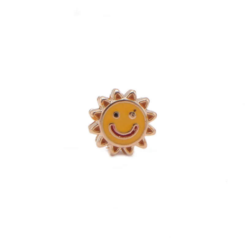 SANSHOOR Jewelry Little Sun Slide Charms подходит для 8 мм широкий сетчатый кожаный браслет женщин и