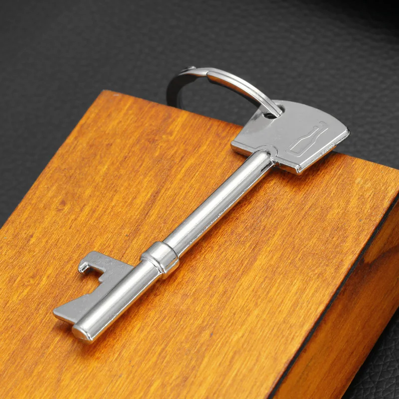 500pcs Hot Sales New Beer Bottle Opener Stainless Steel Key Ring Keychain Zinc Alloy Chain Bar Tool wen5559 | Дом и сад