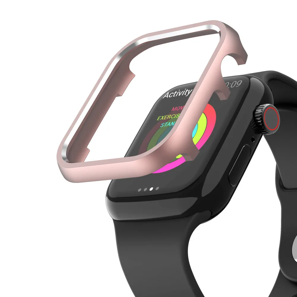 40мм 44мм Металлический чехол для защиты экрана Apple Watch Band 38мм 42мм Алюминиевый защитный корпус iWatch Series 4 3 2 1.