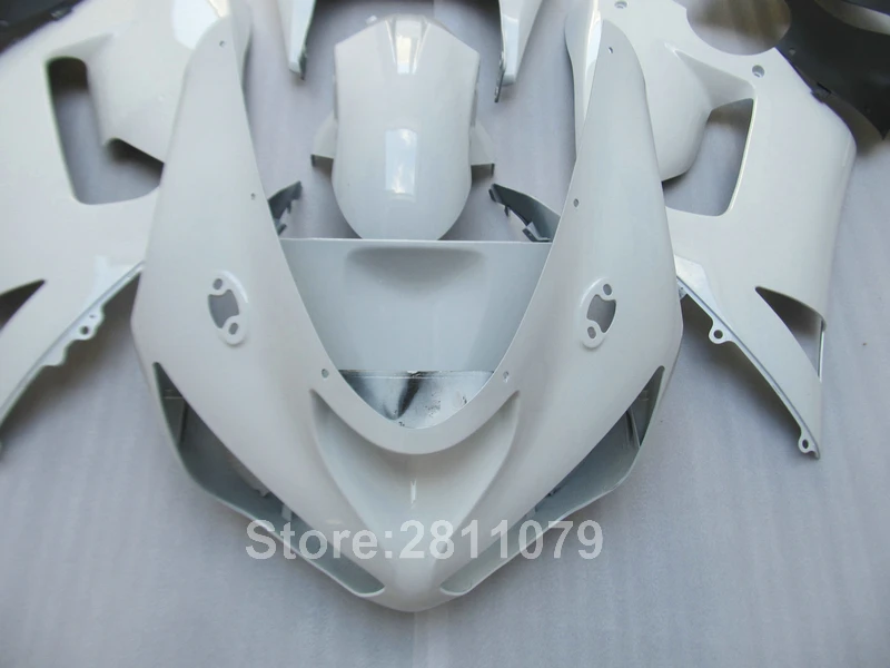 Высококачественный пластиковый обтекатель для Kawasaki Ninja ZX6R 05 06 белый черный 2005 2006