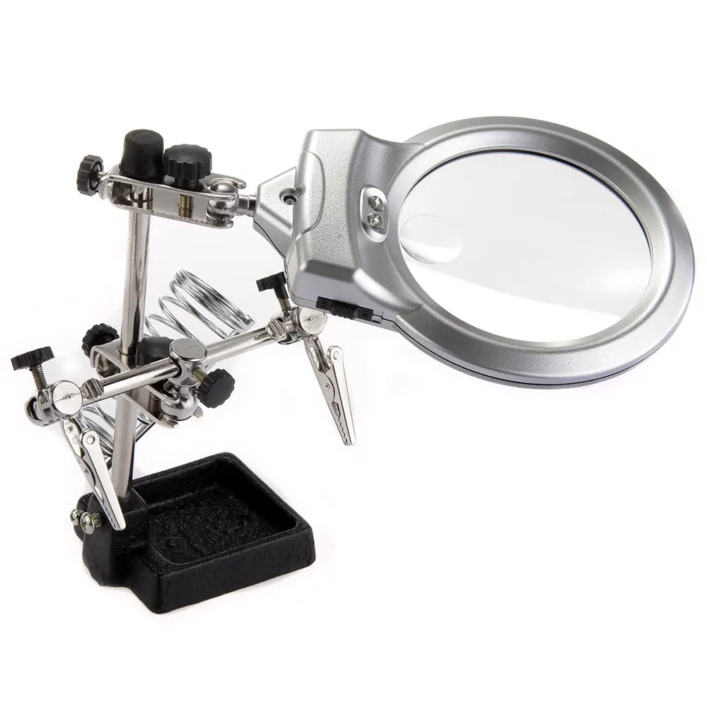 Cheapest Table lamp with 2 LED Magnifier and multifunction clamp magnifier | Обустройство дома