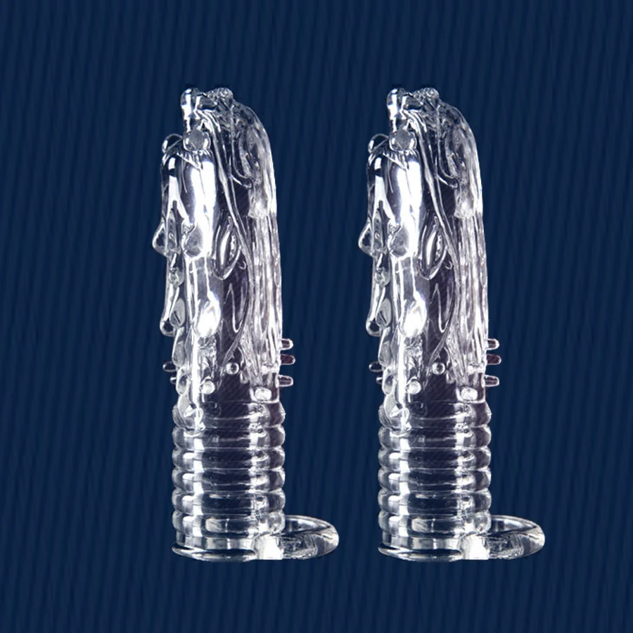 Вибрирующий рукав для увеличения пениса презервативы Кристалл задержка