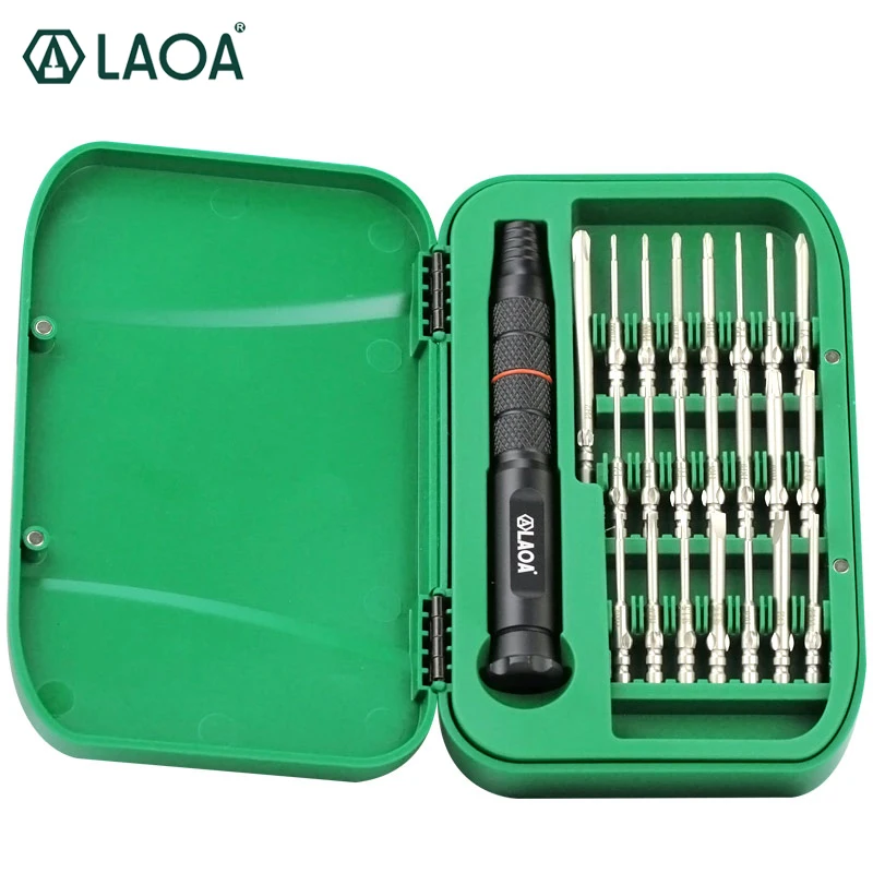 

LAOA Screwdriver Set S2 Alloy Steel 22 in 1 Multi-purpose Finishing Screwdrivers Phillips/Slotted/Torx Screwdriver Set Tool