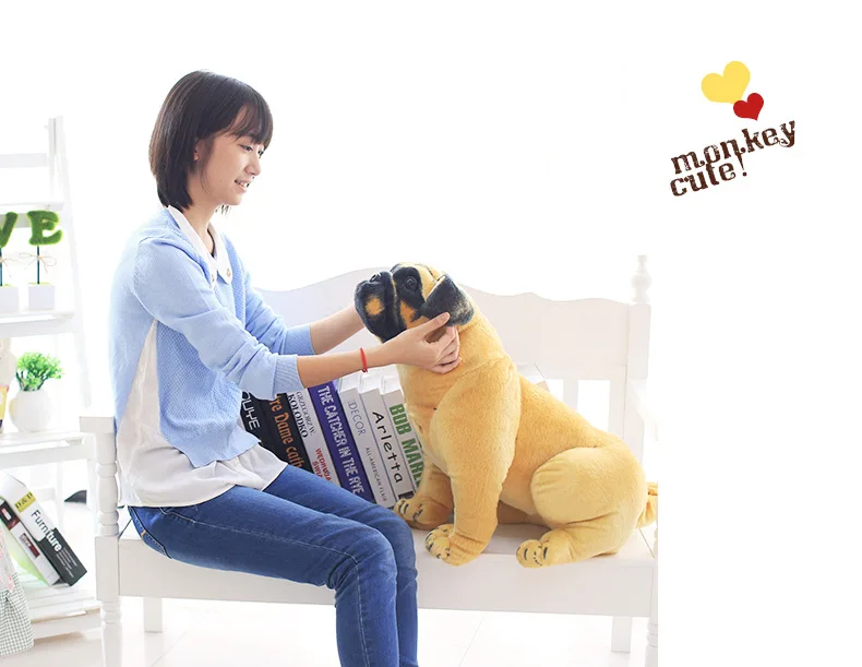 Игрушка плюшевая в виде собаки 55 см 0173|birthday gift|simulation dogpug plush toy |