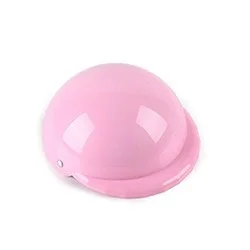 Pink Мини бык рога собаки мотоциклетные шлемы для ABS шляпа для животных пластиковая защита головы Тедди собачка аксессуары Алмазная наклейка крышка для солнца - Цвет: Pink