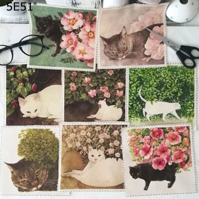 Handmade cloth DIY cotton canvas fabric / positioning hand dyed patchwork digital printing Jungle cat | Дом и сад