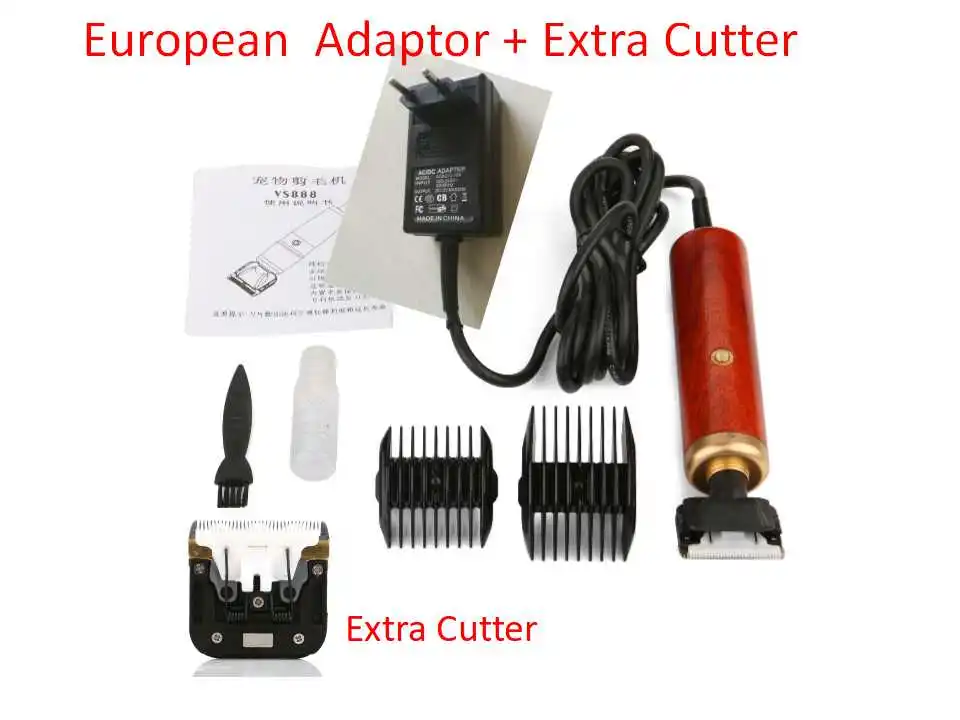 EU W Extra Cutter Электрическая машинка для стрижки волос 110~ 240 В для домашних животных 55 Вт триммер для собак машинка для стрижки кошек для стрижка для домашних животных уход за собачья шерсть дерево тело - Цвет: EU W Extra Cutter