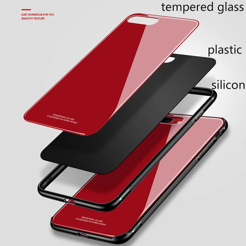 Tempered Glass Cover for iPhone X 7 8 6 6s Plus 8Plus Case Soft Frame Coque Xs Max Xr 5S 5 SE Phone Fundas |