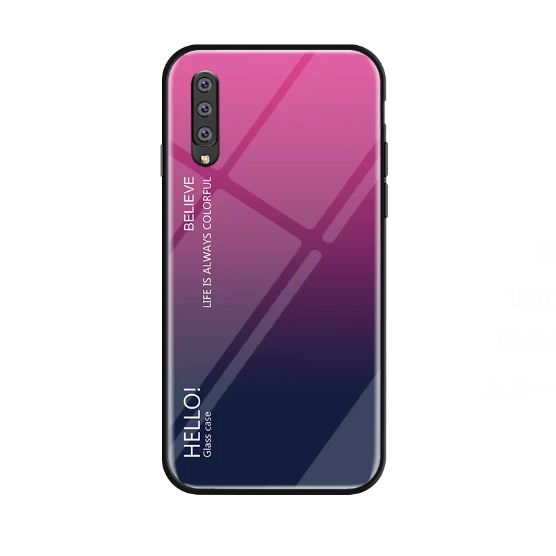 5 Для samsung Galaxy A50 чехол Мраморное зерно закаленное стекло градиент защитный чехол на заднюю панель для samsung A10 A20 A30 A40 A60 A70 - Цвет: 5