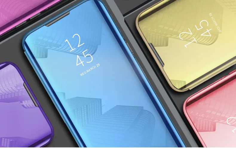 Для Galaxy S10/S10 Plus S10e Чехол флип умный Авто спящий/Пробуждение зеркало ПК чехол с окошком для samsung Galaxy S10Plus чехол