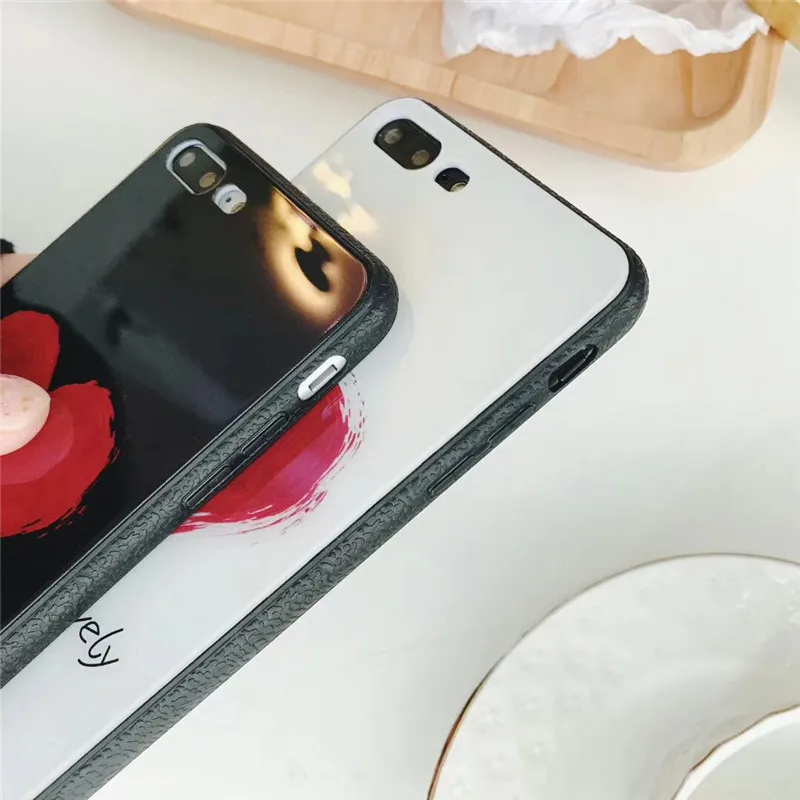 Tfshining Роскошные закаленное Стекло чехол для Apple IPhone X 10 7 8 6 6s плюс Симпатичные